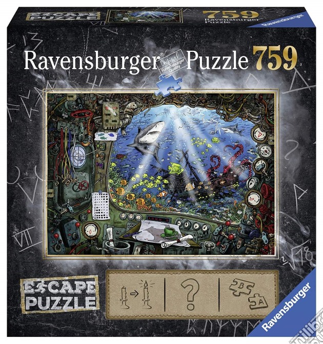 Ravensburger 19959 4 - Puzzle Escape 759 Pz - Sottomarino puzzle