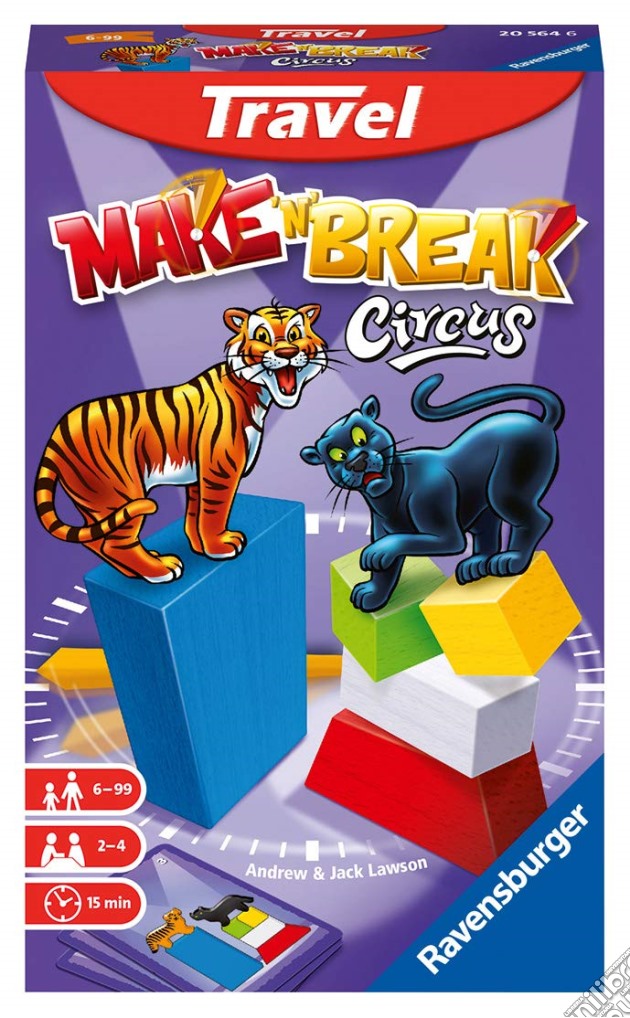 Ravensburger 20564 6 - Travel Game - Make'N'Break Circus Travel gioco