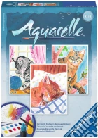 Aquarelle - serie midi - gattini giochi