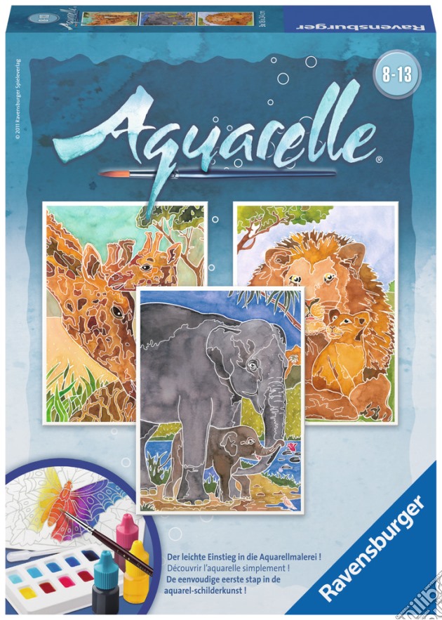 Aquarelle - serie midi - animali della giungla gioco di RAVENSBURGER