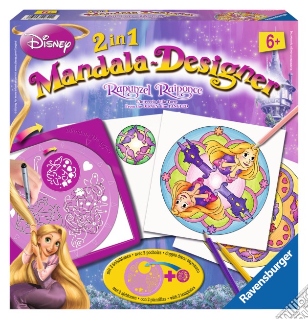 Drp 2in1 mandala designer disney rapunzel (6+ anni) gioco di RAVENSBURGER