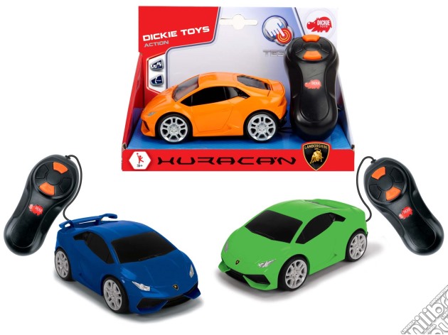 Dickie Toys -Lamborghini Huracan, 3-Asst. Cm 13 Filoguidata gioco di Dickie Toys