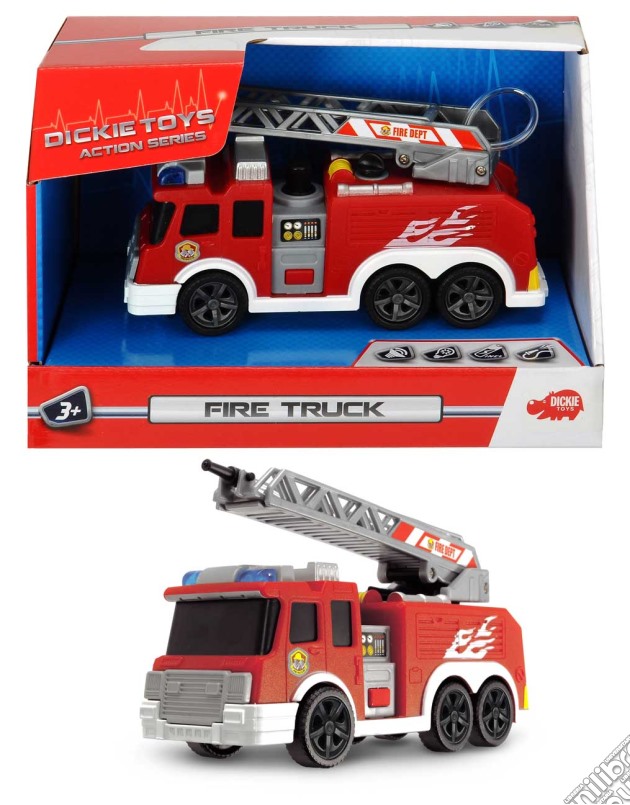 Dickie Toys: Action Series - Camion Vigili Del Fuoco Con Luci 15 Cm gioco
