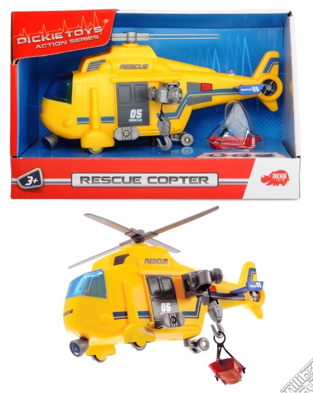 Dickie Toys - Action Series - Elicottero Con Luci 15 Cm gioco