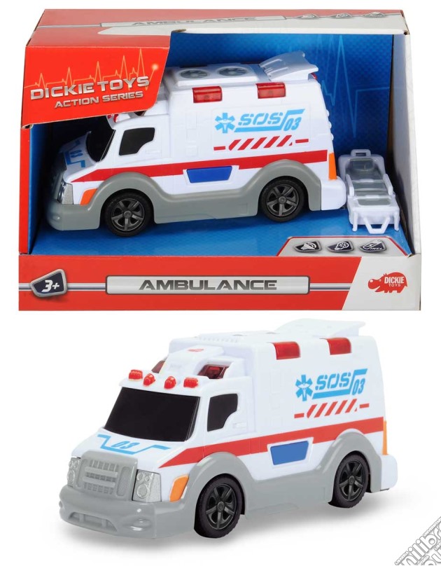 Dickie Toys - Action Series - Ambulanza Con Luci 15 Cm gioco