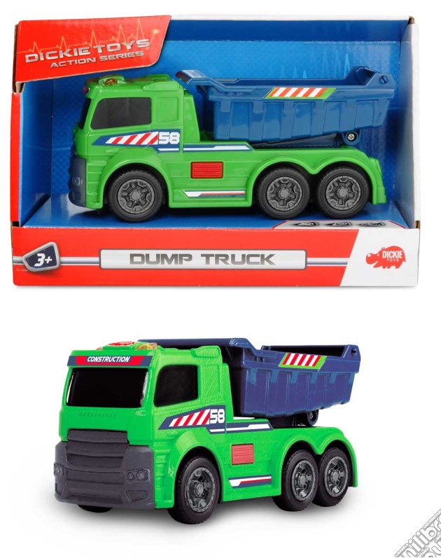 Dickie Toys - Action Series - Camion Nettezza Urbana Con Luci 15 Cm gioco