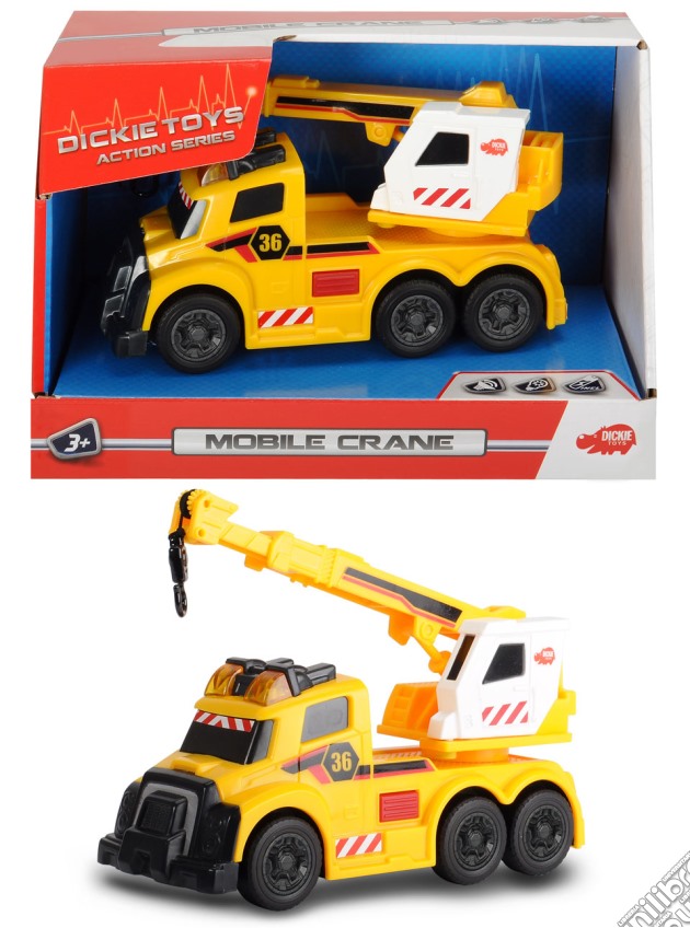 Dickie Toys - Action Series - Camion Con Braccio Gru Con Luci 15 Cm gioco