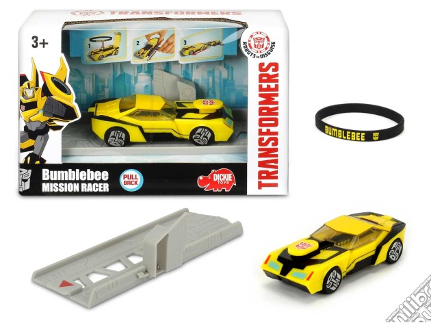 Transformers - Mission Racer Con Bracciale Elastico Collezionabile E Lanciatore 11 Cm Bumblebee gioco