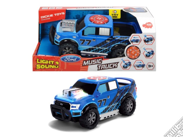 Dickie Toys - Music Truck Ford F150 Pick Up Cm.23 gioco