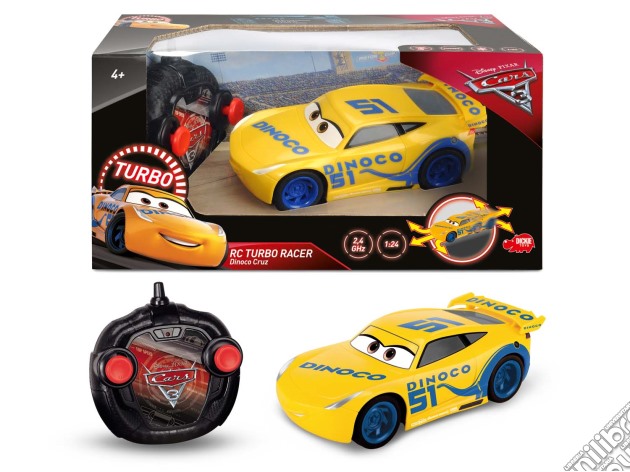 Dickie Toys - Rc Cars 3 Cruz Ramirez 1:24 A 2 Canali Con Funzione Turbo gioco di Dickie Toys