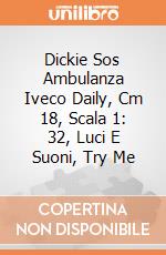 Dickie Sos Ambulanza Iveco Daily, Cm 18, Scala 1: 32, Luci E Suoni, Try Me giochi