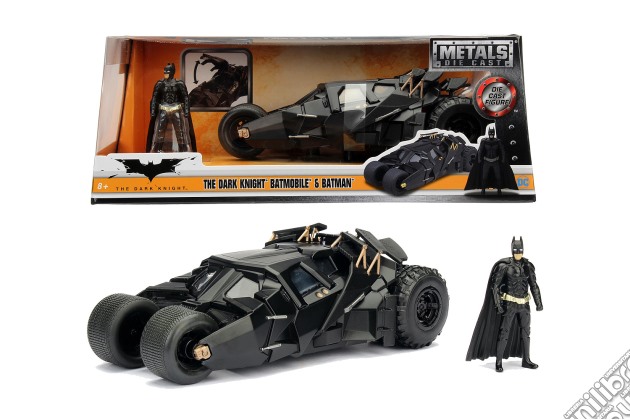 Batman The Dark Knight Batmobile In Scala 1:24 Con Personaggio Di Batman In Die Cast gioco