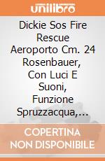 Dickie Sos Fire Rescue Aeroporto Cm. 24 Rosenbauer, Con Luci E Suoni, Funzione Spruzzacqua, Interni Dettagliati giochi