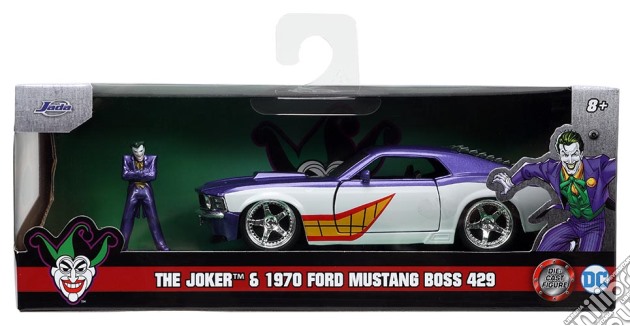 Dc Comics: Jada Toys - Joker Ford Mustang In Scala 1:32 Con Personaggio Di Joker Incluso gioco di MOD