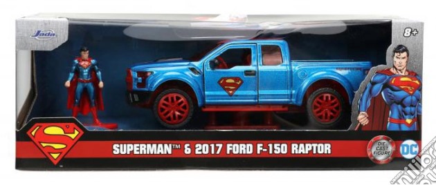 Dc Comics: Jada Toys - Superman 2017 Ford F-150 Raptor In Scala 1:32 Con Personaggio gioco di MOD