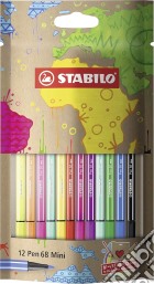 Stabilo Pen 68 Mini #Mystabilodesign Astuccio Da 12 Colori Ass. giochi