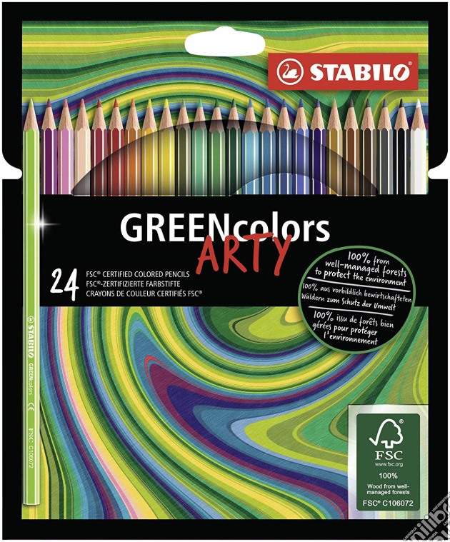 Stabilo Greencolors Arty Line Astuccio In Cartone Da 24 Colori Ass. gioco