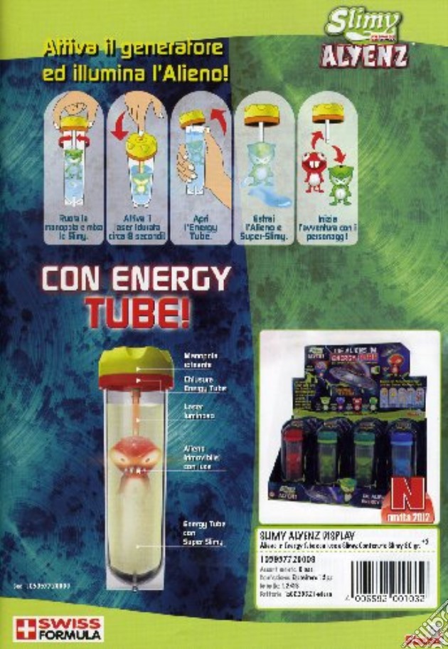Slimy Alyenz - Alieno In Energy Tube Con Luce E Slime gioco di Simba Toys