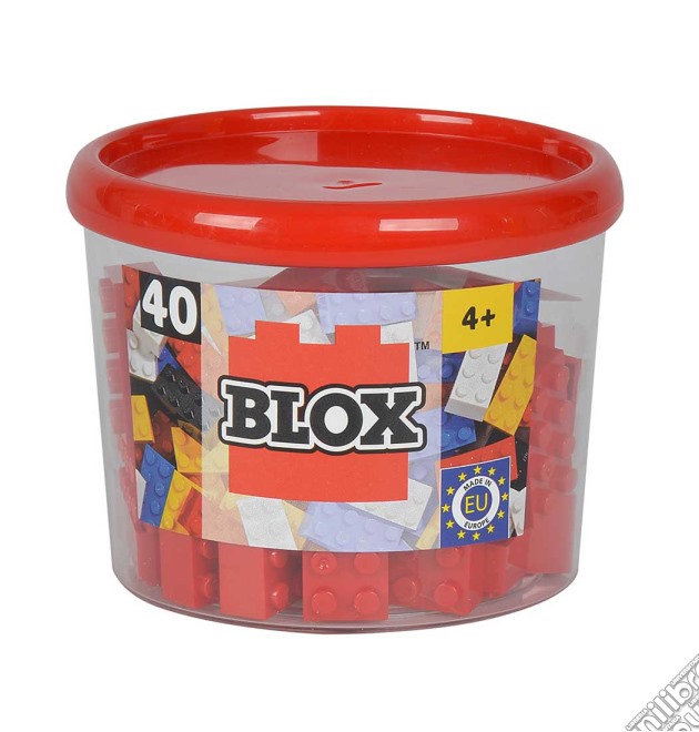 Blox - Mattoncini Piccoli 4x2 - Barattolo 40 Pz - Colore Rosso gioco di Blox