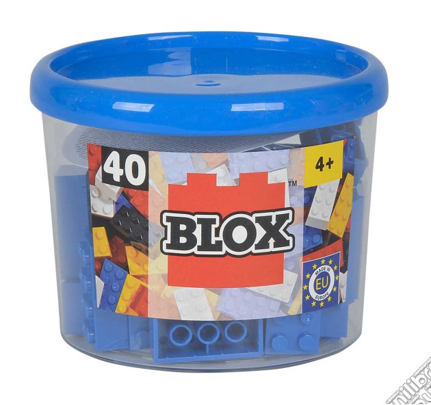 Blox - Mattoncini Piccoli 4x2 - Barattolo 40 Pz - Colore Blu gioco di Blox