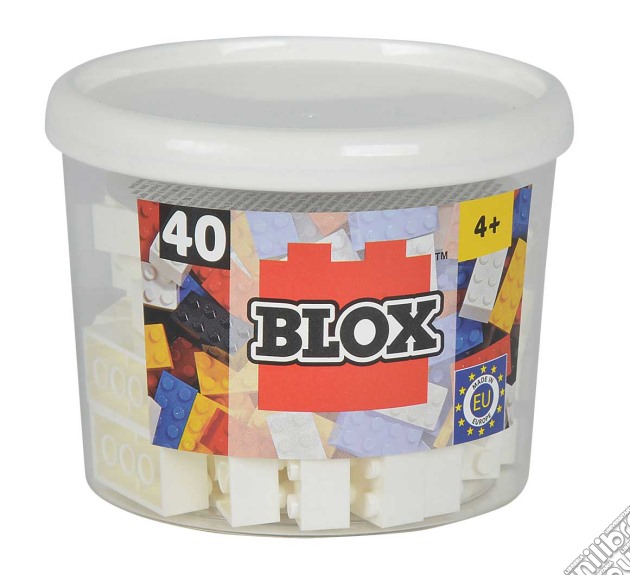 Blox - Mattoncini Piccoli 4x2 - Barattolo 40 Pz - Colore Bianco gioco di Blox