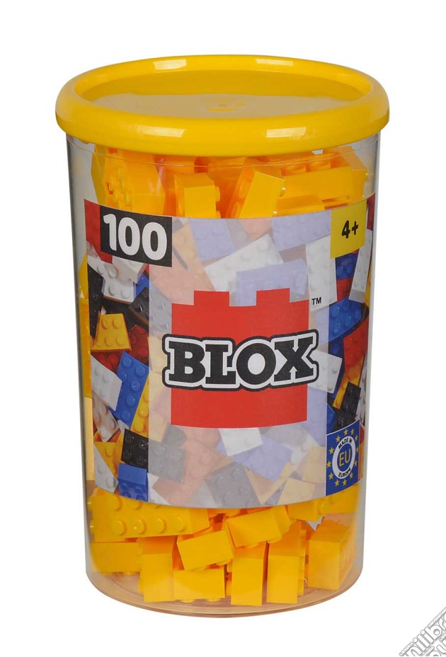 Blox - Mattoncini Piccoli 4x2 - Barattolo 100 Pz - Colore Giallo gioco di Blox