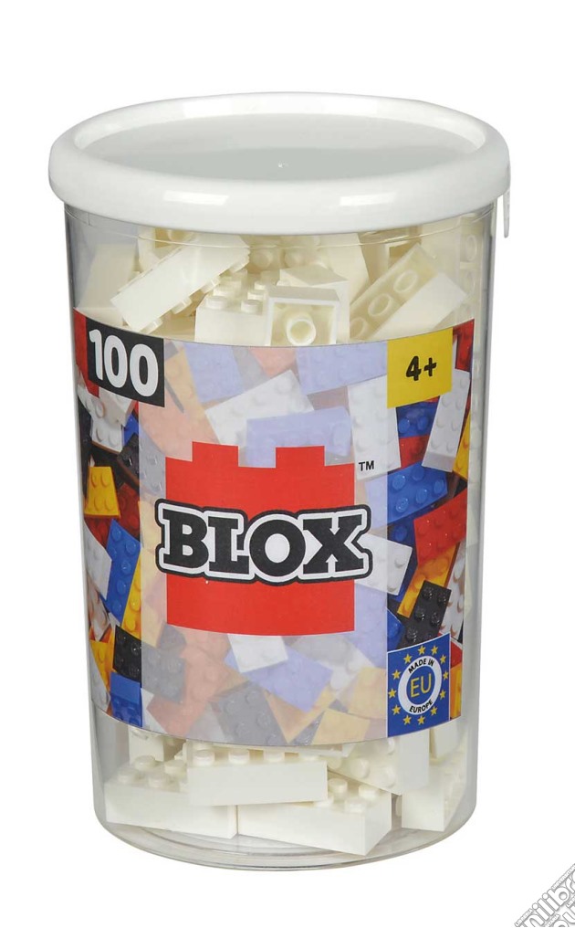 Blox - Mattoncini Piccoli 4x2 - Barattolo 100 Pz - Colore Bianco gioco di Blox