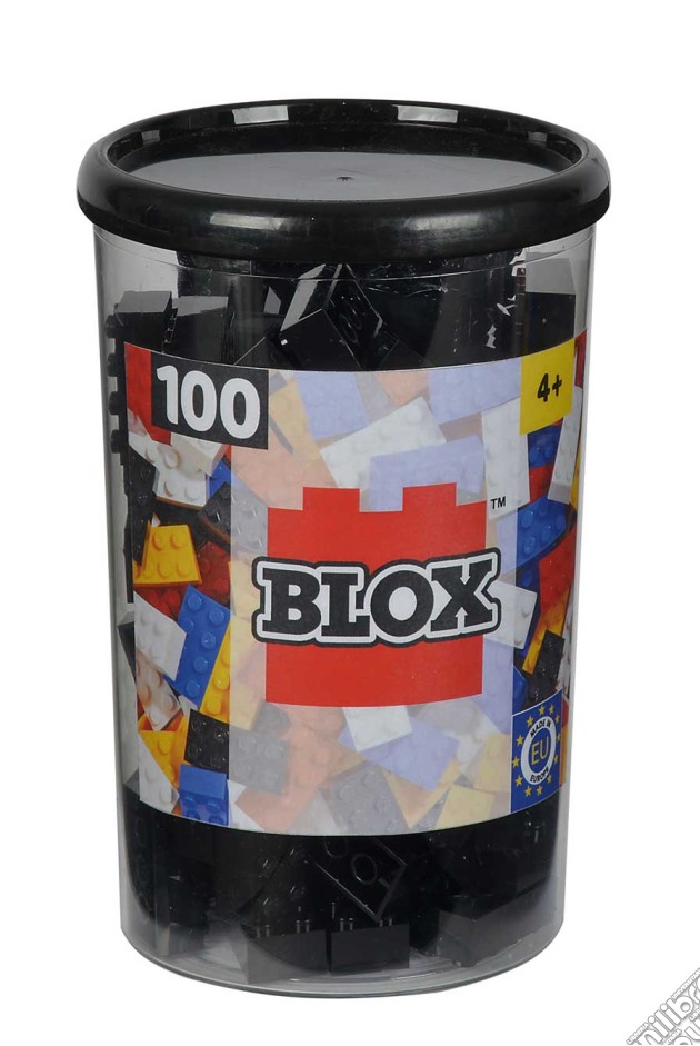 Blox - Mattoncini Piccoli 4x2 - Barattolo 100 Pz - Colore Nero gioco di Blox