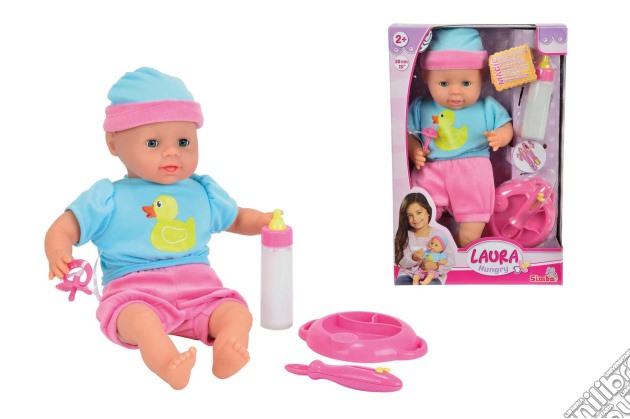 Bambola Baby Laura 38 Cm Con Biberon Magico E Accessori gioco