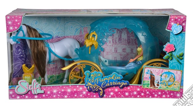 Steffi Love - Principessa Con Carrozza Azzurra Trainata Da Cavallo Bianco gioco di Simba Toys