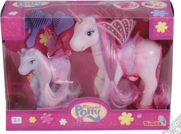 Sweet Pony Set Unicorni Fairy Con Mamma E Mini Pony, Pettine E Spazzola (un articolo senza possibilità di scelta) gioco di Simba Toys