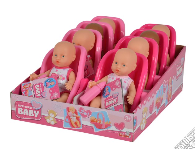 New Born Baby - Bebe' Con Seggiolino Auto 20 Cm (un articolo senza possibilità di scelta) gioco di Simba Toys