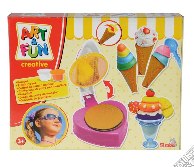 Art & Fun - Pasta Da Modellare - Set Crea Gelati 4 Vasetti gioco di Simba Toys