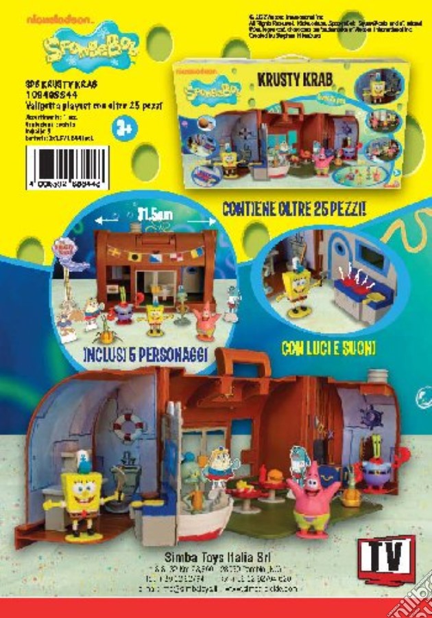 Spongebob - Playset Krusty Krab gioco di Simba Toys