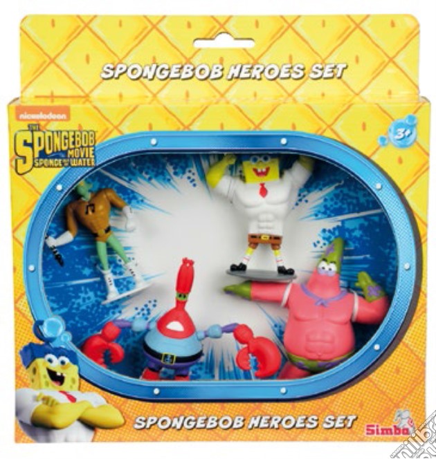 Spongebob - Fuori Dall'Acqua - Set Eroi 4 Personaggi 8 Cm gioco di Simba Toys