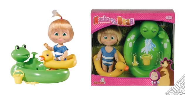 Masha E Orso - Bambola Masha 12 Cm In Piscina Con Salvagente Ed Accessori gioco di Simba Toys
