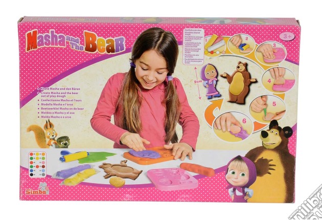 Masha E Orso - Pasta Da Modellare - Crea Masha E Orso Con 7 Vasetti E Accessori gioco di Simba Toys