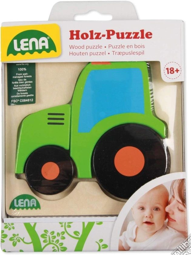 Lena - Puzzle In Legno - Trattore gioco