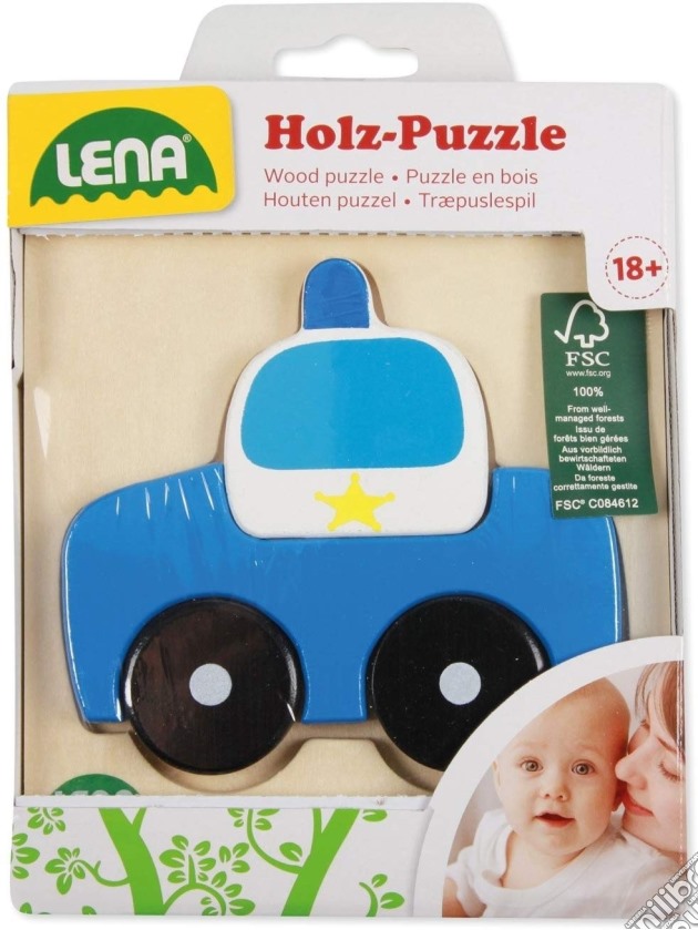 Lena - Puzzle In Legno - Macchina Della Polizia gioco