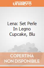 Lena: Set Perle In Legno Cupcake, Blu gioco