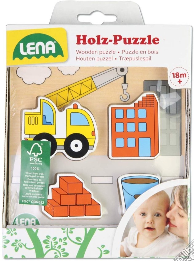 Lena - Puzzle In Legno - Gru Al Lavoro gioco
