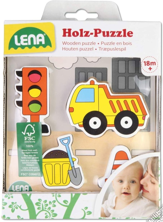 Lena: Puzzle In Legno - Lavori In Citta' gioco