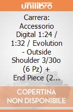 Carrera: Accessorio Digital 1:24 / 1:32 / Evolution - Outside Shoulder 3/30o (6 Pz) + End Piece (2 Pz) gioco