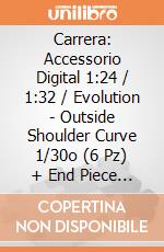 Carrera: Accessorio Digital 1:24 / 1:32 / Evolution - Outside Shoulder Curve 1/30o (6 Pz) + End Piece (2 Pz) gioco