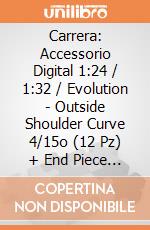 Carrera: Accessorio Digital 1:24 / 1:32 / Evolution - Outside Shoulder Curve 4/15o (12 Pz) + End Piece (2 Pz) gioco