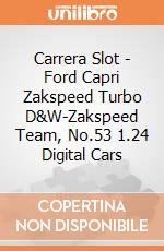 Carrera Slot - Ford Capri Zakspeed Turbo D&W-Zakspeed Team, No.53 1.24 Digital Cars gioco di Carrera