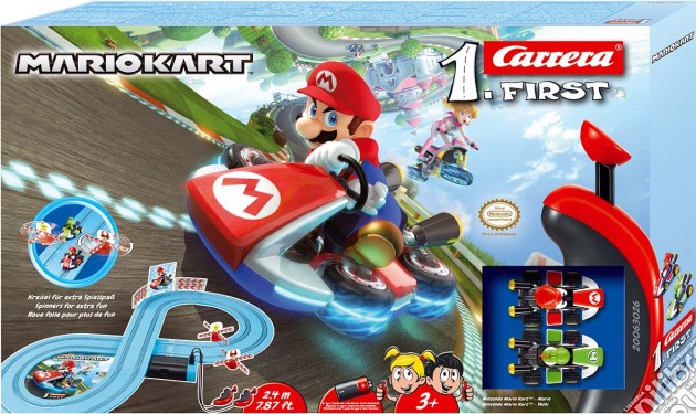 Nintendo: Carrera - First - Mario Kart - Pista 240 Cm With Spinners Batteria gioco di Carrera