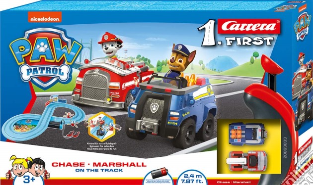 Carrera First - Paw Patrol - On The Track- 2,4 With Spinners Batteria gioco di Carrera