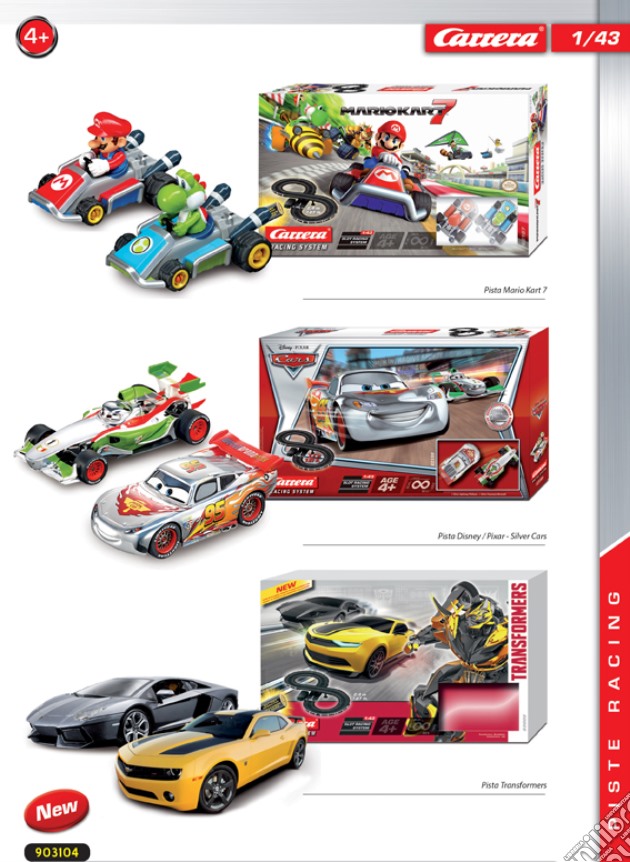 Carrera - Pista A Batteria (Cars / Mario Kart 7 / Transformers / Turtles) gioco di Carrera