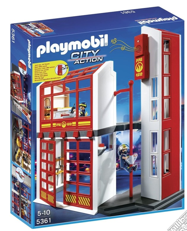Playmobil - City Action - Stazione Vigili Del Fuoco Con Allarme gioco di Playmobil